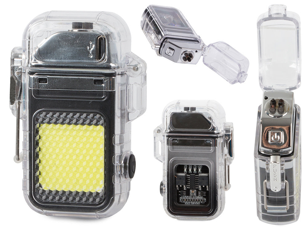 Plazminis žiebtuvėlis su led lempa elektrinis usb