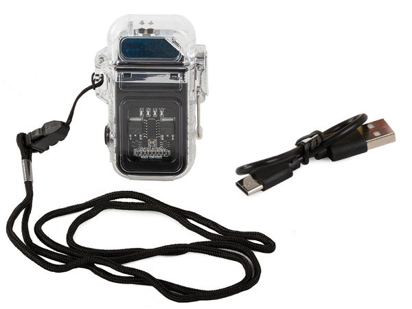 Plazminis žiebtuvėlis su led lempa elektrinis usb