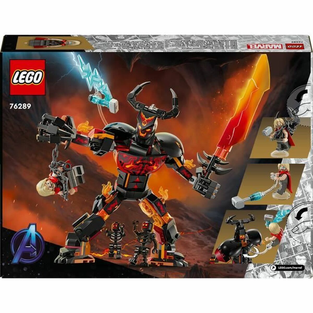 Statybos rinkinys Lego 76289 Thor vs. Surtur 245 Dalys