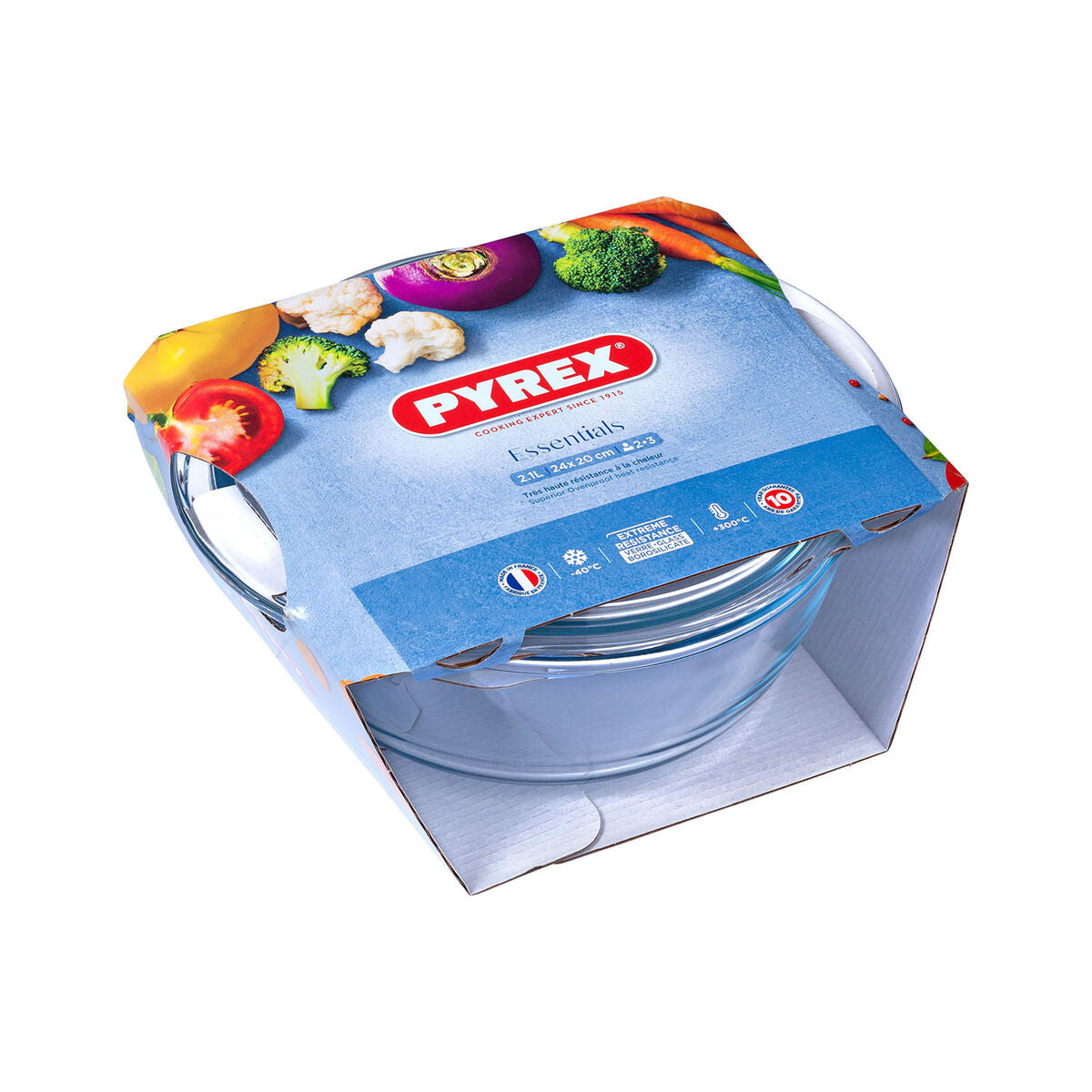 Puodas su dangčiu Pyrex Essentials Skaidrus 2,1 L (3 vnt.)