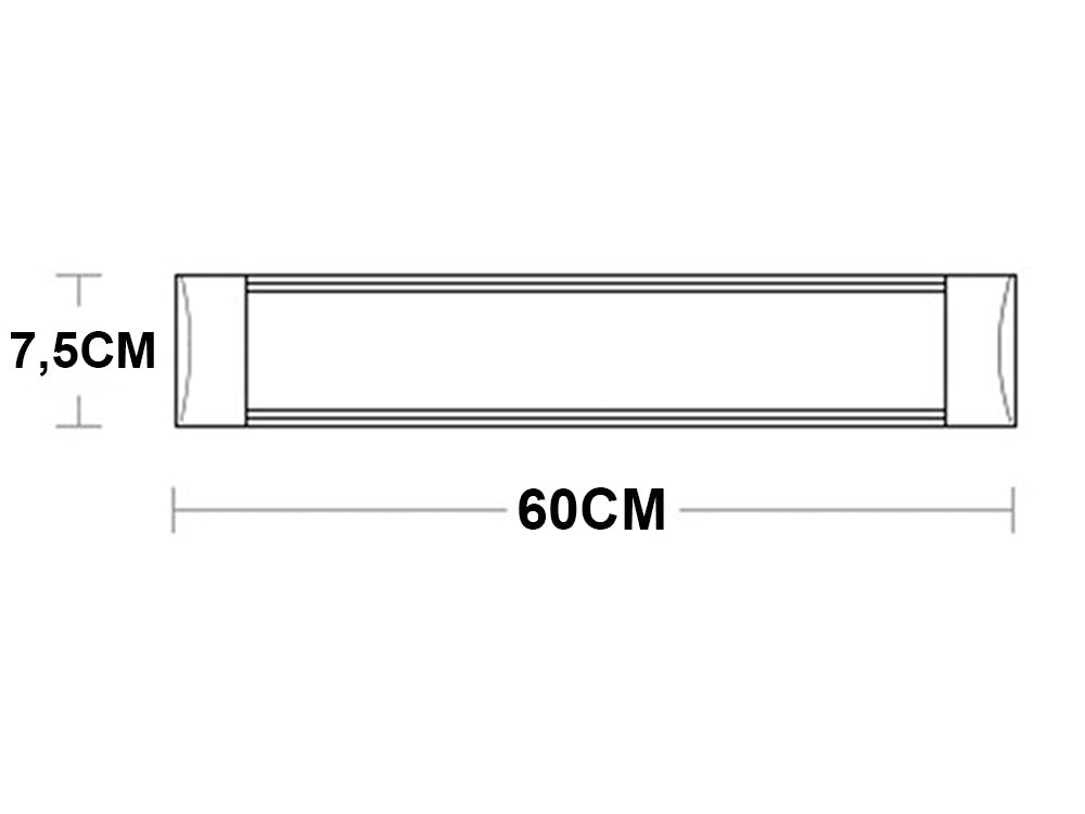Paviršinis led šviestuvas 60cm 18w