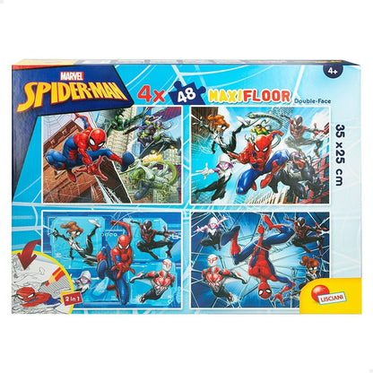 Vaikiška puzlė Spider-Man Dvipusis “Keturi viename” 48 Dalys 35 x 1,5 x 25 cm (6 vnt.)