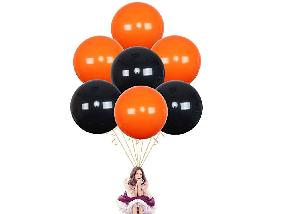 Helovino balionų rinkinys juodai oranžinis 20vnt.