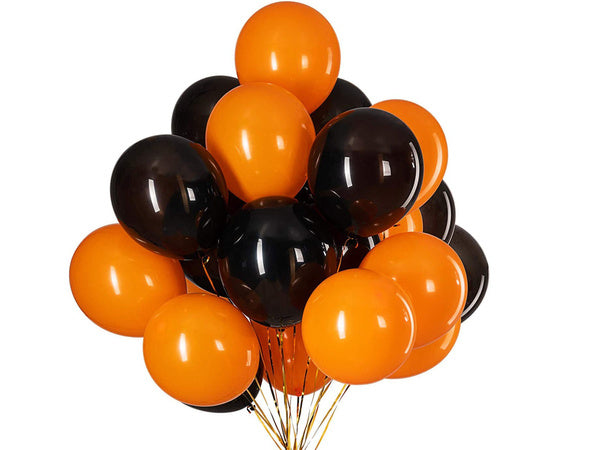 Helovino balionų rinkinys juodai oranžinis 20vnt.