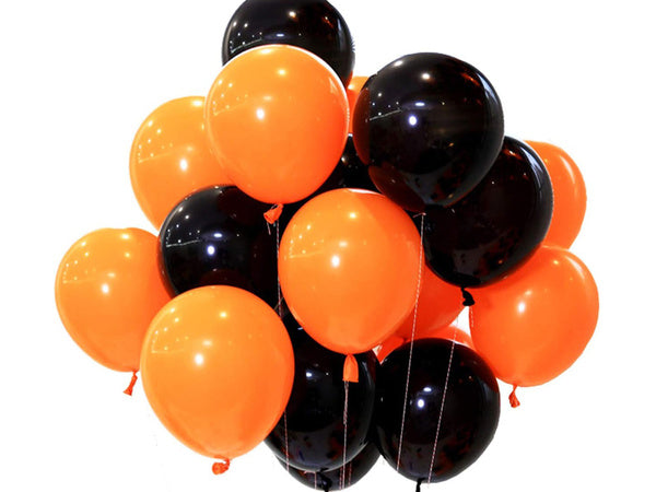 Helovino balionų rinkinys juodai oranžinis 20vnt.