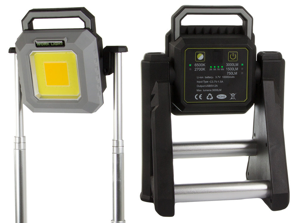 Halogeninis prožektorius įkraunamas led cob usb
