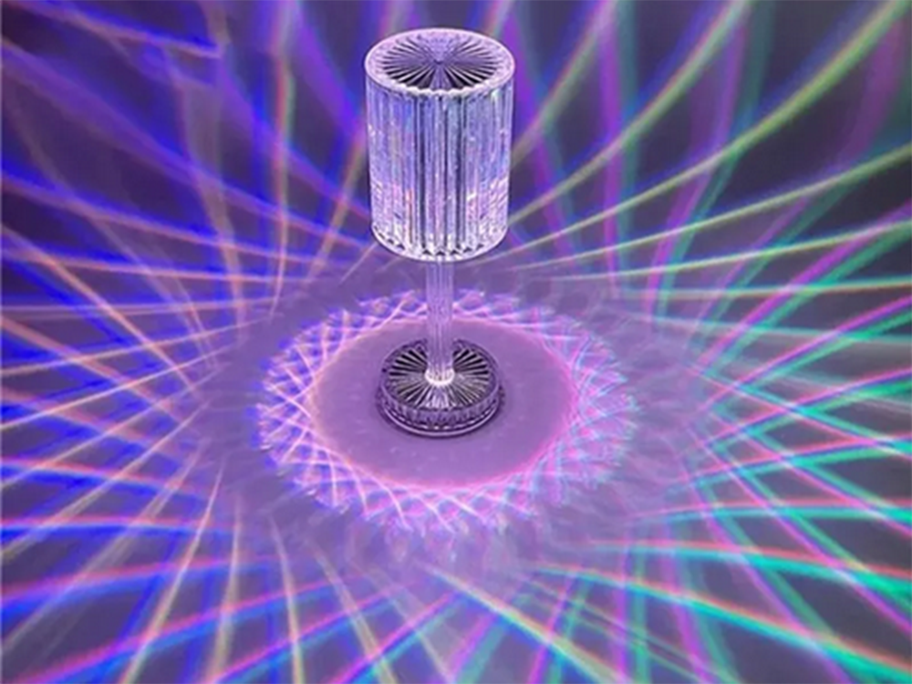Stalinė lempa led krištolo rgb usb nuotolinio valdymo pultas