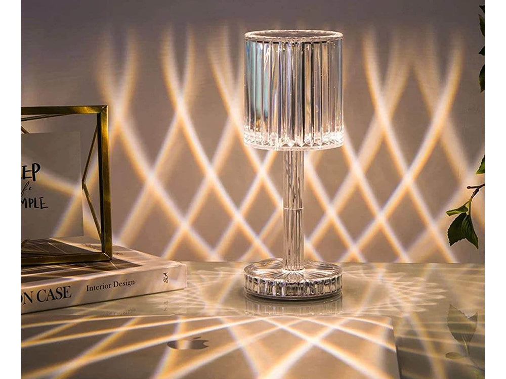 Stalinė lempa led krištolo rgb usb nuotolinio valdymo pultas