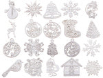 Medinės kalėdinės eglutės dekoracijos 20 vnt. Pakabukai baubliai ornamentai