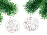 Medinės kalėdinės eglutės dekoracijos 20 vnt. Pakabukai baubliai ornamentai