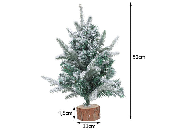 Dirbtinė kalėdų eglutė sniegas mažas 50cm stalo apdaila