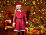 Santa claus kostiumas mergaitei kepurė