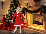 Santa claus kostiumas mergaitei kepurė