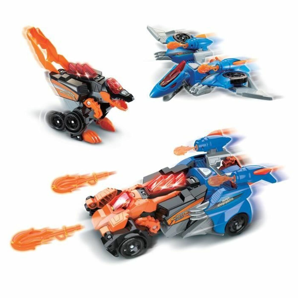 Transformuojamas super robotas Vtech Switch & Go Dinos Combo: SUPER SPINO-DACTYL 2 IN 1 Dinozauras