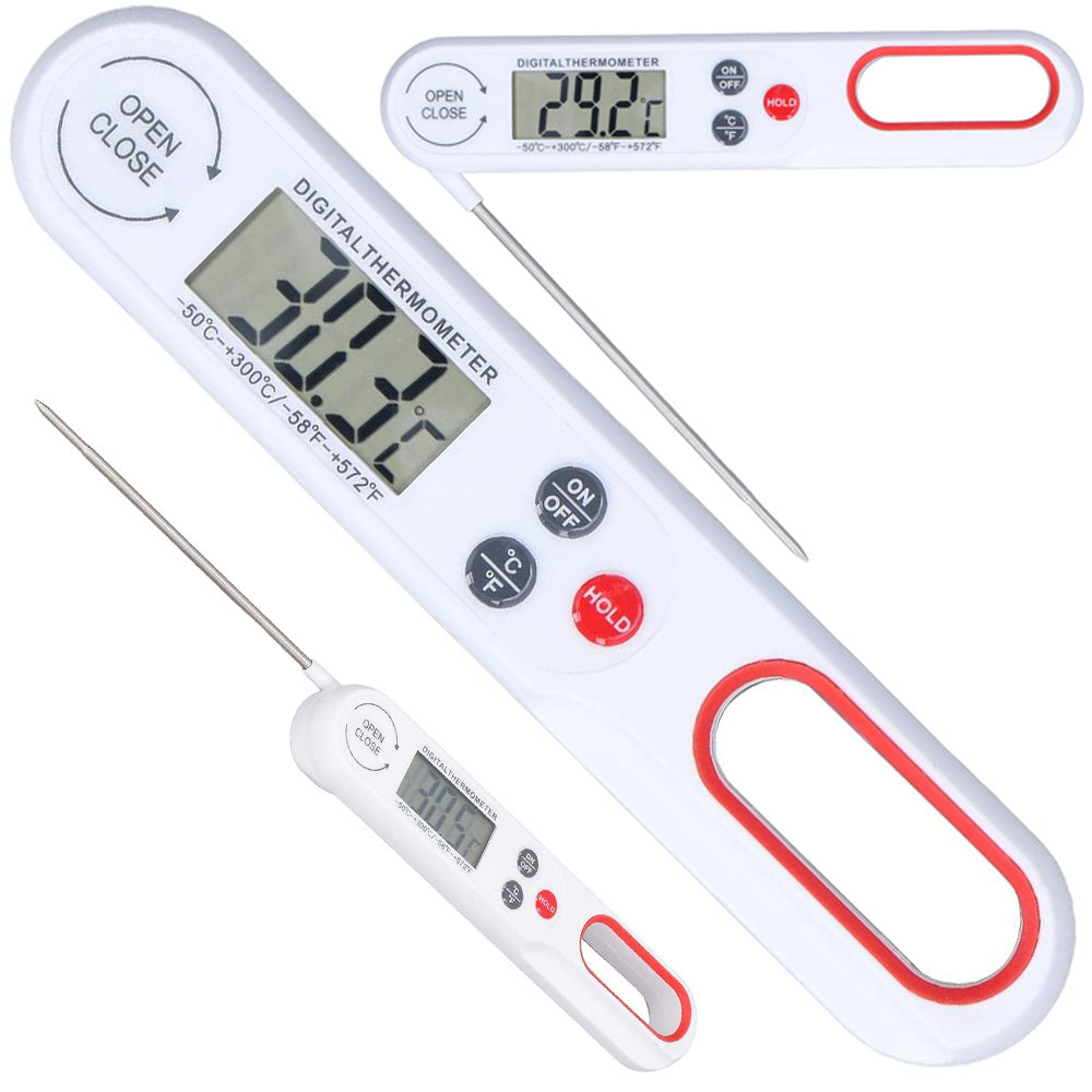 Lcd virtuvinis kaiščių termometras vyno 300°c sriubų virimas, Baltas, Szín, Fehér