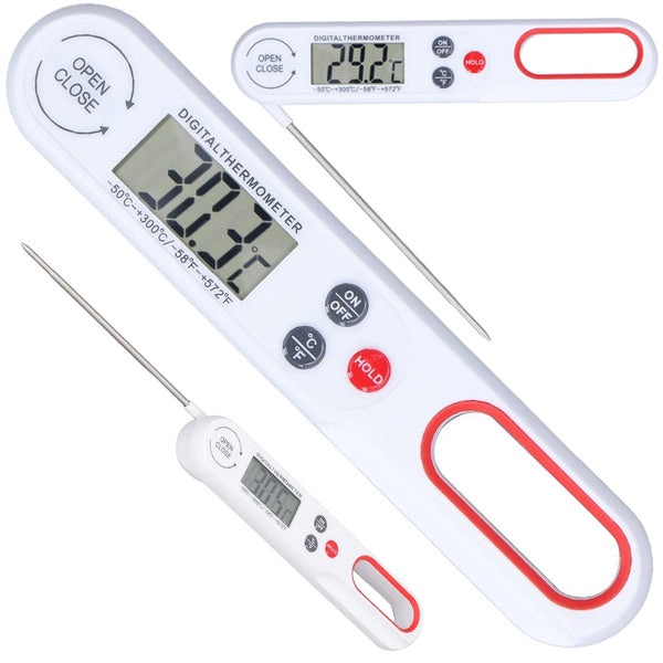 Lcd virtuvinis kaiščių termometras vyno 300°c sriubų virimas, Baltas, Szín, Fehér