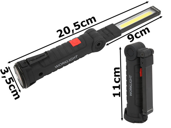 Magnese magnetinis darbininkų darbo virtuvės šviesiklis + usb skelbiamoji rankenė 5in1