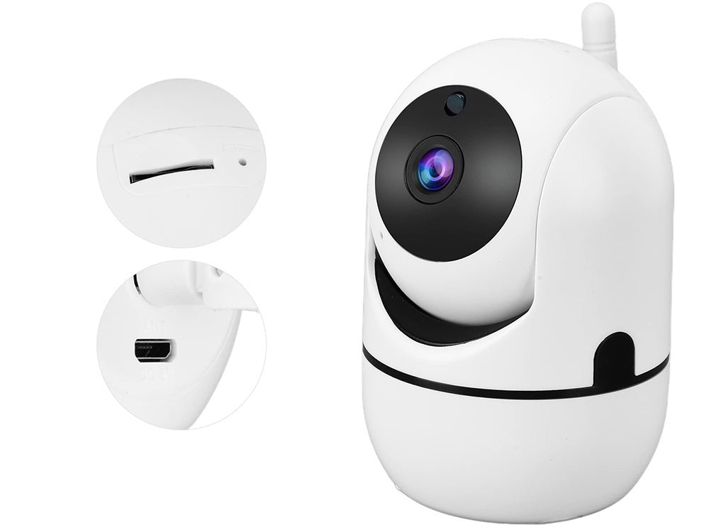 Ip kamera wifi elektroninė auklė pasukama hd garso namų vidaus