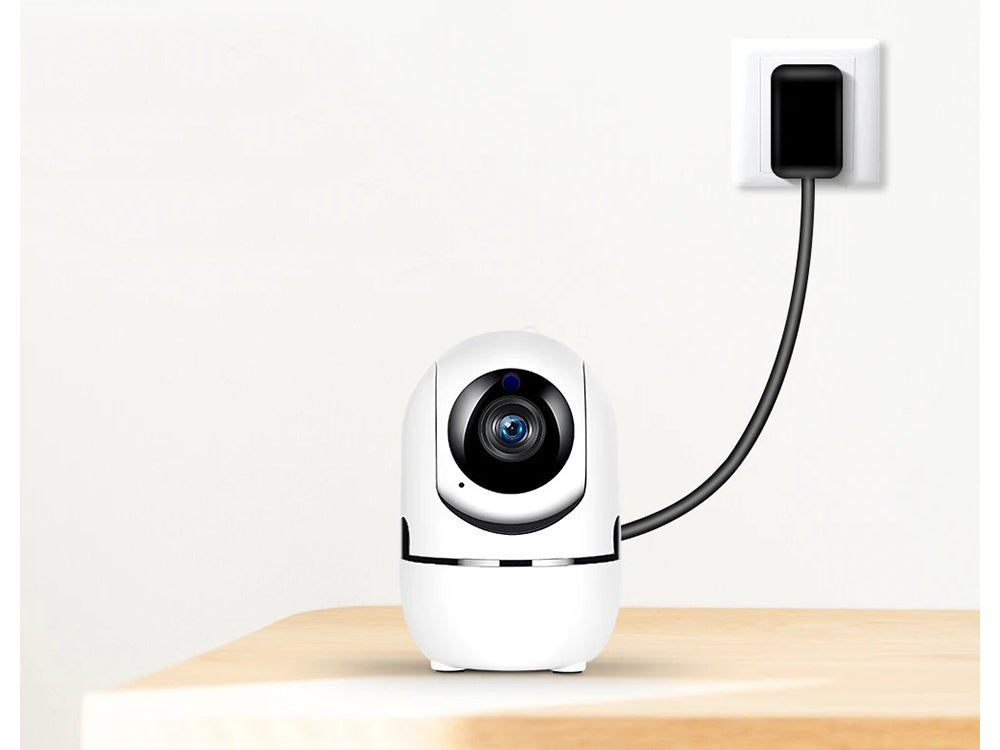 Ip kamera wifi elektroninė auklė pasukama hd garso namų vidaus
