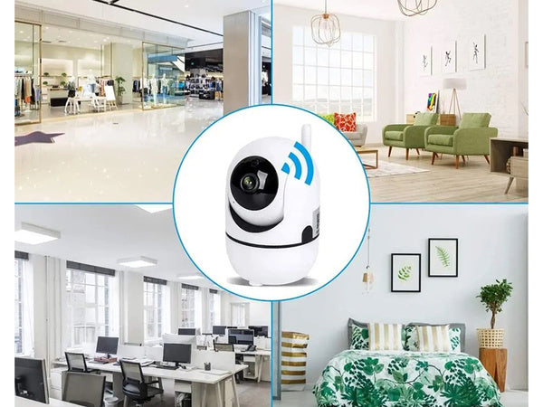Ip kamera wifi elektroninė auklė pasukama hd garso namų vidaus