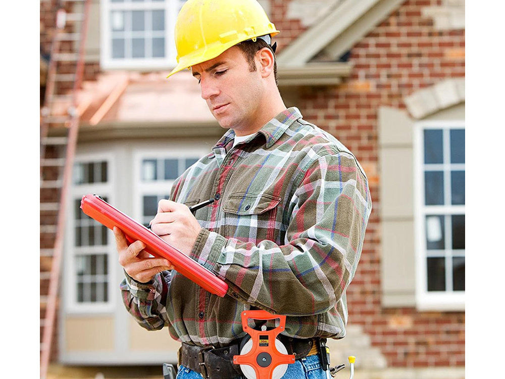 Xl matavimo juosta, susukta į 30 m ilgio matavimo juostą