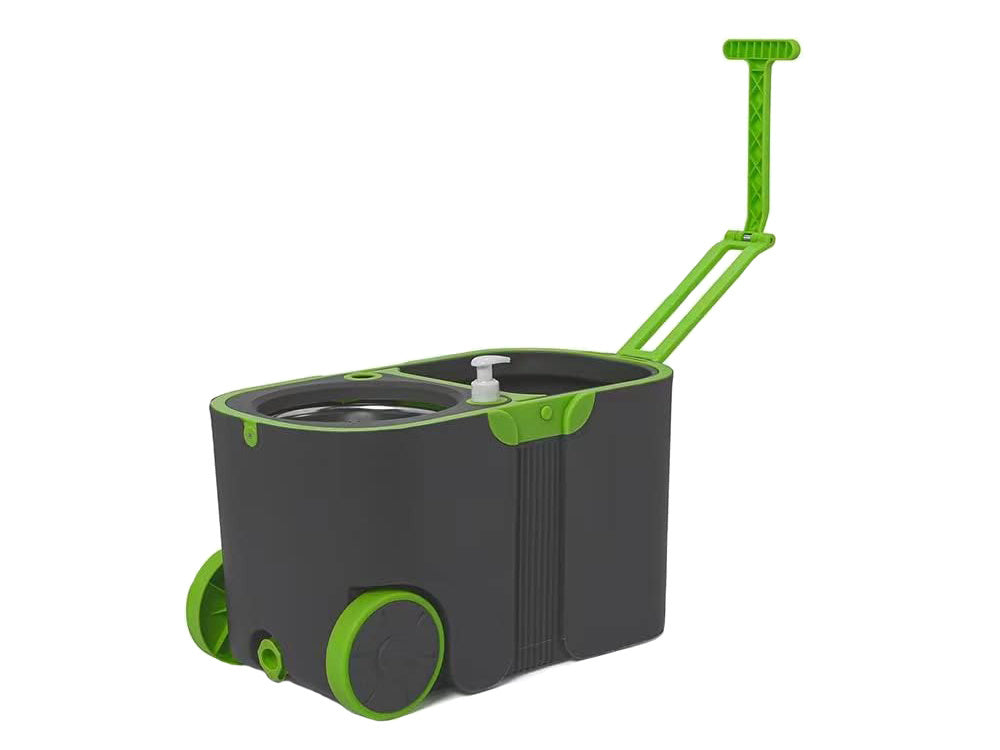 Rotacinės šluostės 360 turbo kibiro rinkinys 2x mikropluošto pagalvėlės