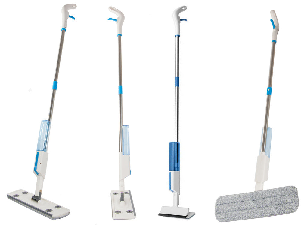 Plokščių mopas su spray spray window washer 3x trinkelės 2in1