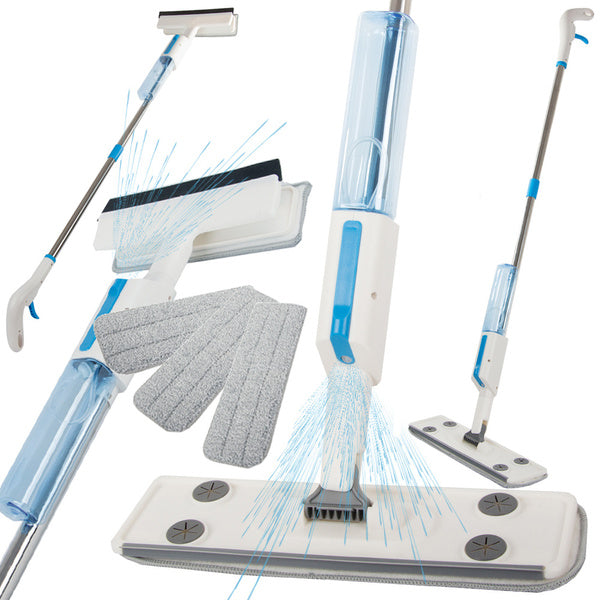 Plokščių mopas su spray spray window washer 3x trinkelės 2in1