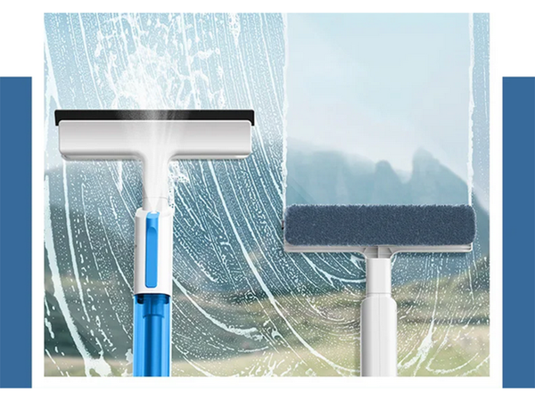 Plokščių mopas su spray spray window washer 3x trinkelės 2in1