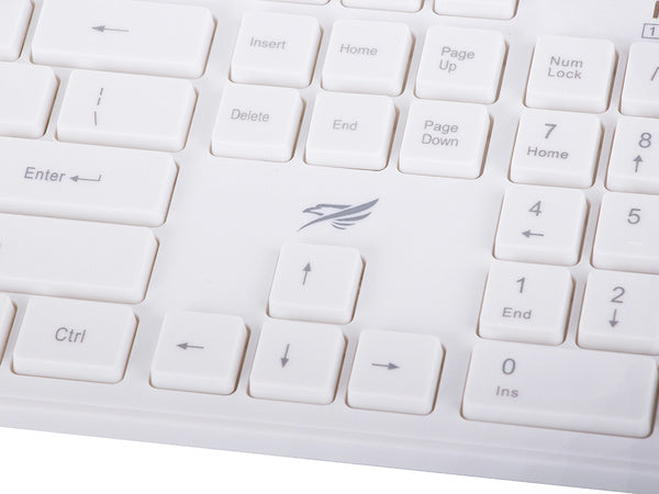 Klaviatūros ir pelės belaidės pelės rinkinys tylus skaitmeninis usb, Baltas, Szín, Fehér