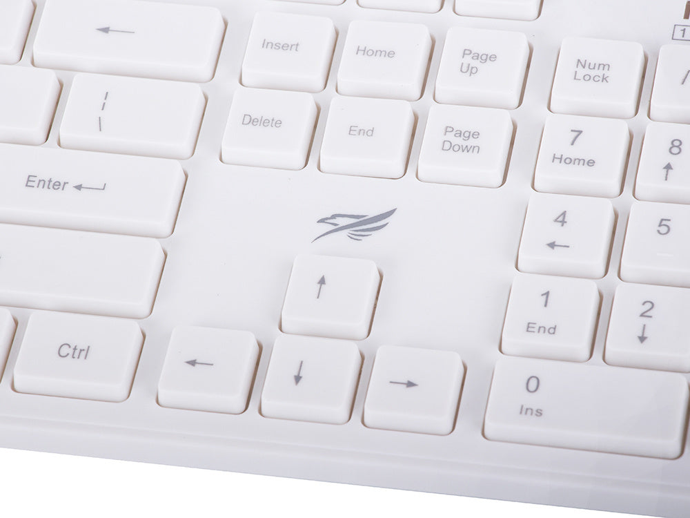 Klaviatūros ir pelės belaidės pelės rinkinys tylus skaitmeninis usb, Baltas, Szín, Fehér