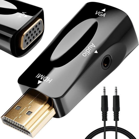 Konverterio adapteris iš hdmi į vga d-sub audio mini lizdą