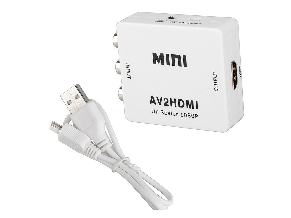 Av adaptentas rca cinch į hdmi audio rca 1080p cvbs konverterinis kabelis