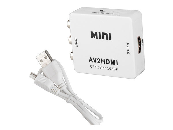 Av adaptentas rca cinch į hdmi audio rca 1080p cvbs konverterinis kabelis