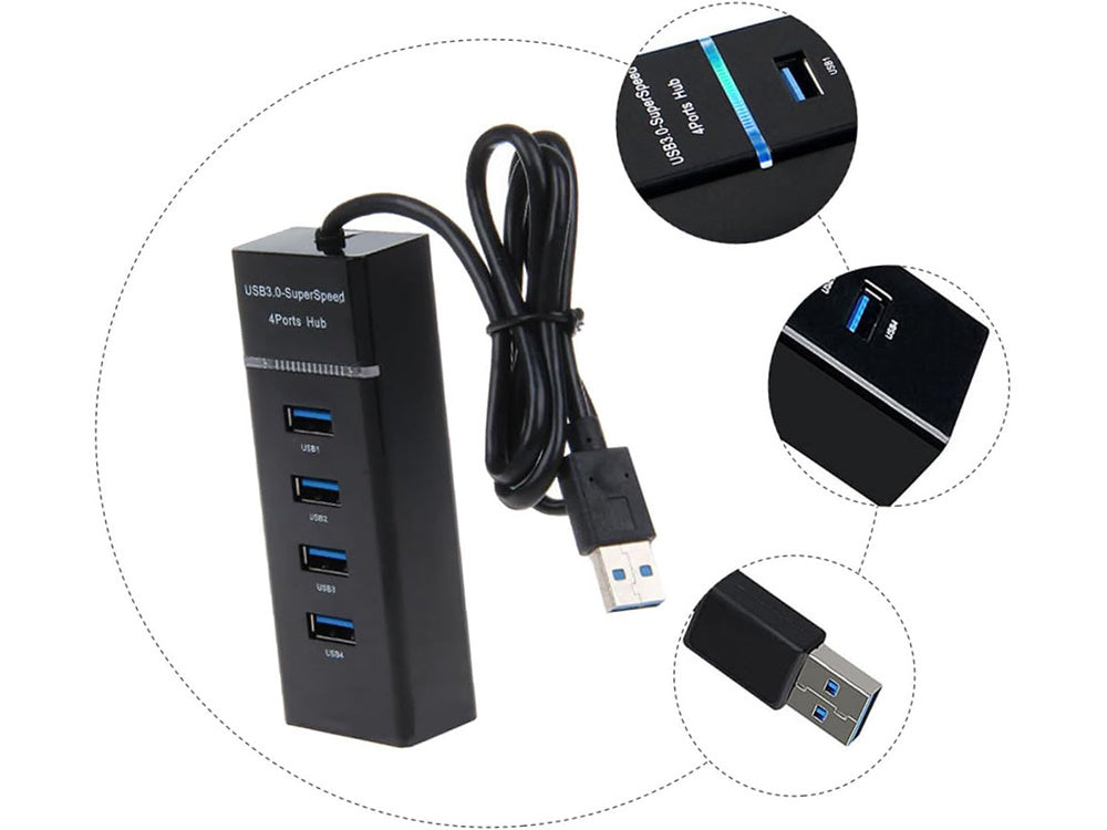 Koncentratorius usb 3.0 prievadų skirstytuvas 4 prievadų skirstytuvo adapterio adapteris