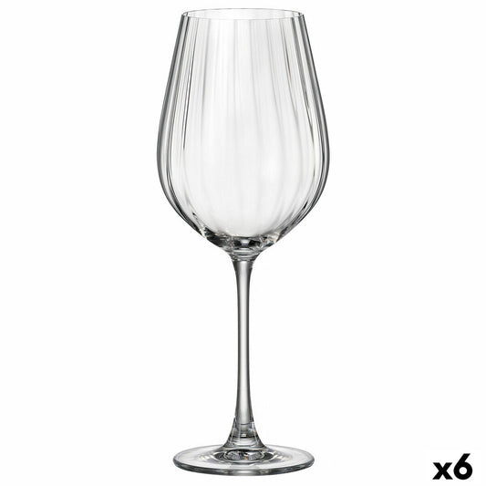 Vyno taurė Bohemia Crystal Optic Skaidrus 650 ml 6 vnt.