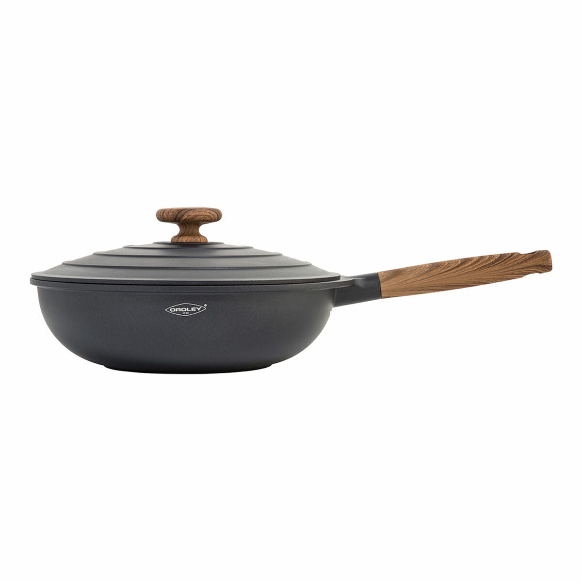 Wok keptuvė Oroley Nature Medžio Lietas aliuminis 30 cm