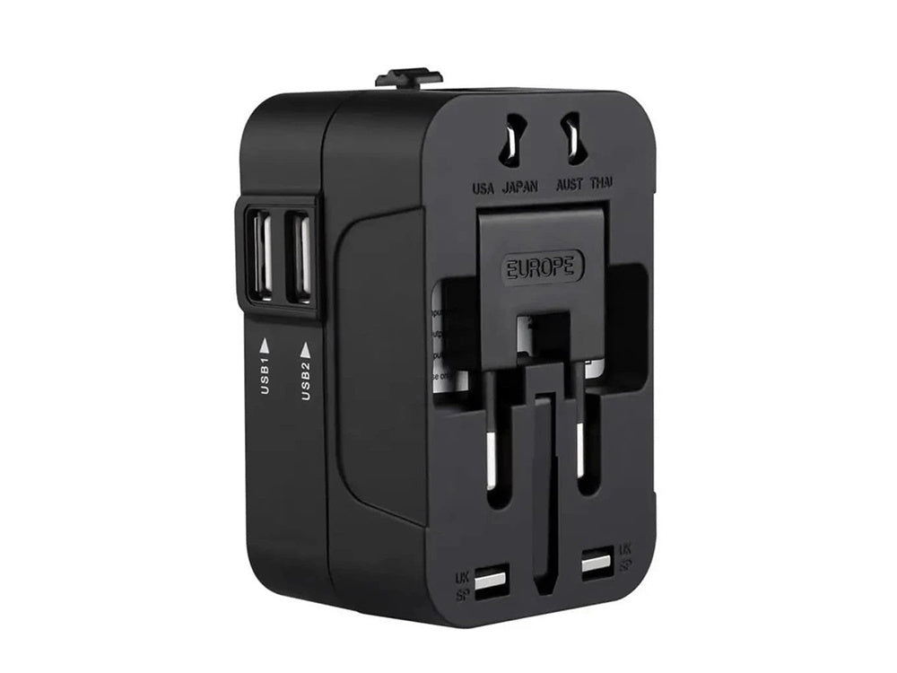 Adaptieriaus kištukinis jungiklis uk usa eu aus universal 2x usb worldwide