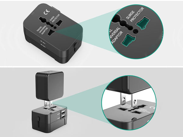 Adaptieriaus kištukinis jungiklis uk usa eu aus universal 2x usb worldwide