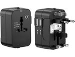 Adaptieriaus kištukinis jungiklis uk usa eu aus universal 2x usb worldwide