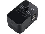 Adaptieriaus kištukinis jungiklis uk usa eu aus universal 2x usb worldwide