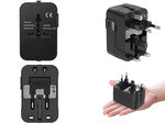 Adaptieriaus kištukinis jungiklis uk usa eu aus universal 2x usb worldwide