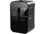 Adaptieriaus kištukinis jungiklis uk usa eu aus universal 2x usb worldwide