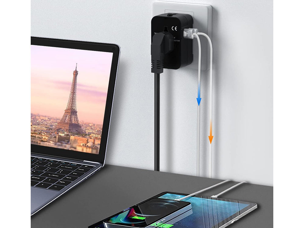 Adaptieriaus kištukinis jungiklis uk usa eu aus universal 2x usb worldwide