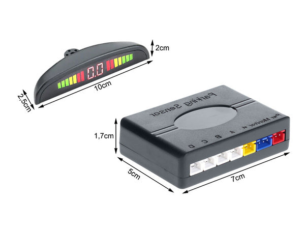 Galinių galinių parkavimo jutiklių rinkinys 4x jutiklių lcd display