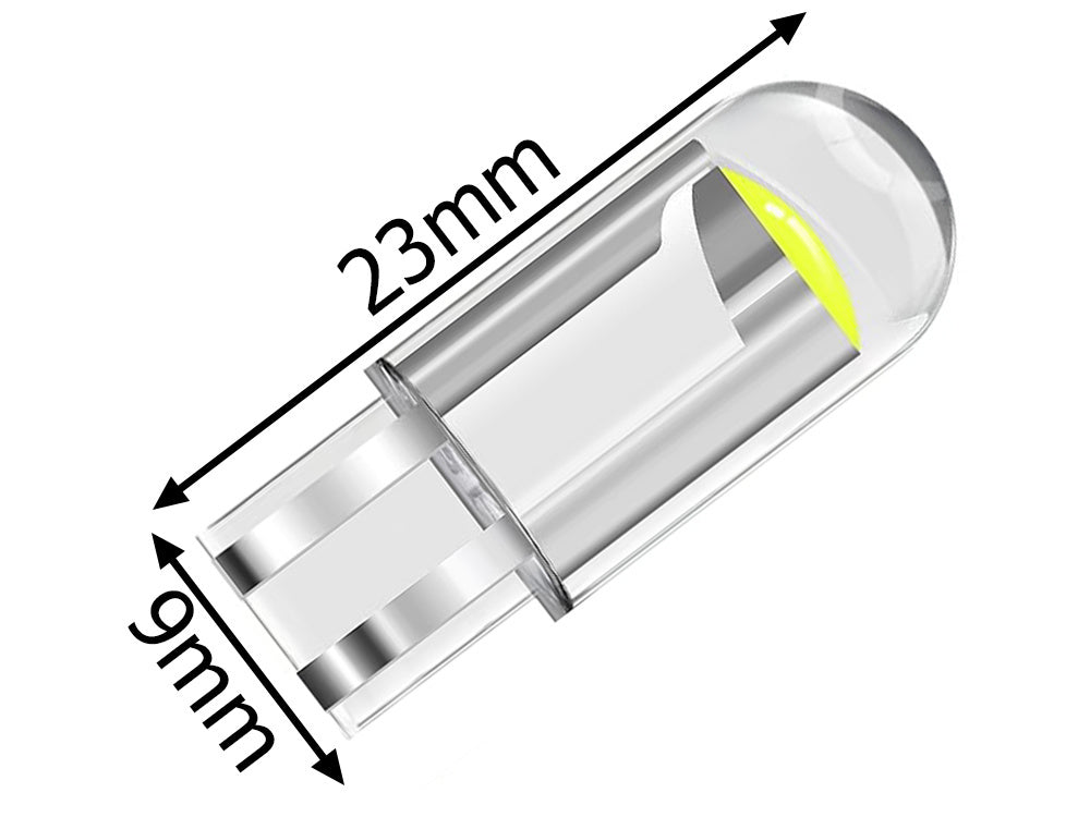 W5w t10 white cristalic led automobilių šviesos 2 vnt komponentas