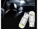 W5w t10 white cristalic led automobilių šviesos 2 vnt komponentas