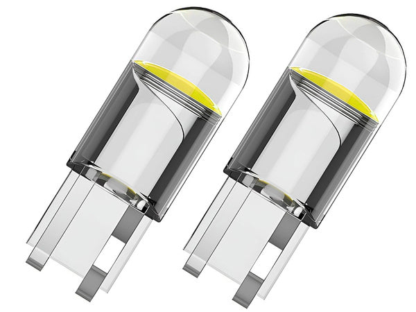 W5w t10 white cristalic led automobilių šviesos 2 vnt komponentas