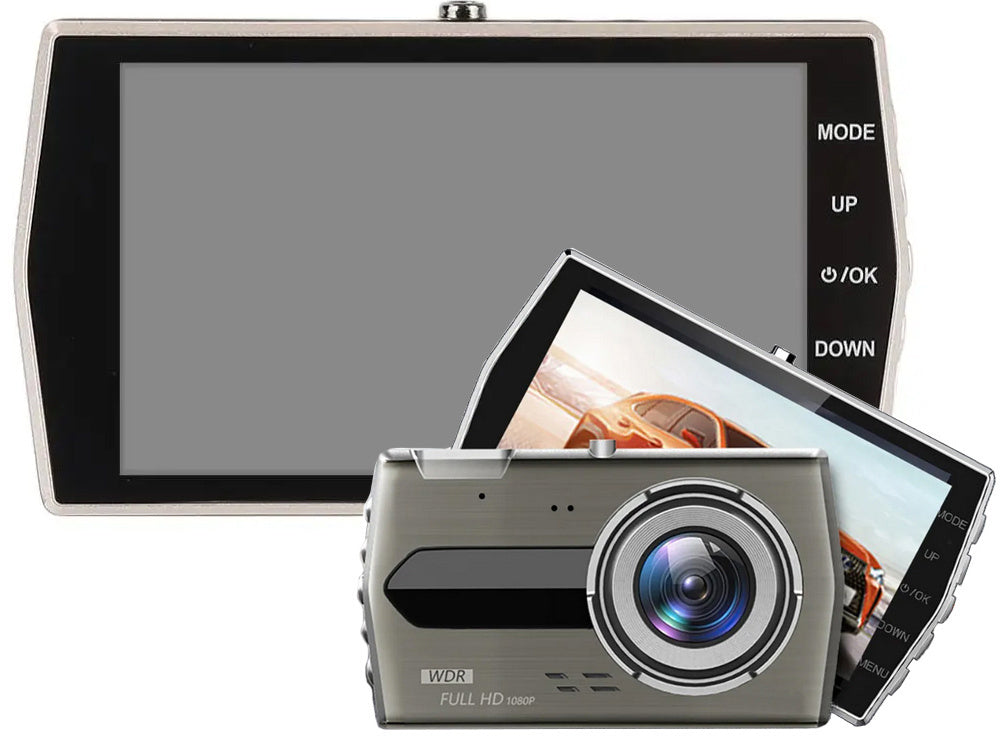 Full hd automobilinė kamera su lcd ekranu, atbulinės eigos vaizdo registratorius