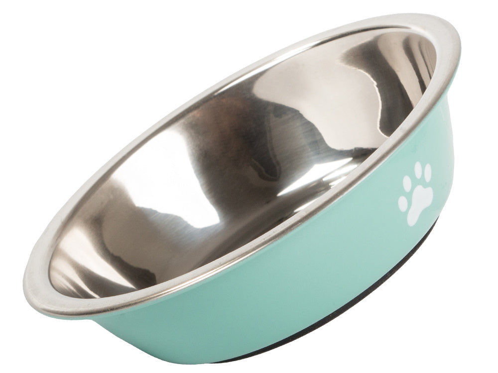 Metalinis anti-slipping dog cat food water bowl 150ml